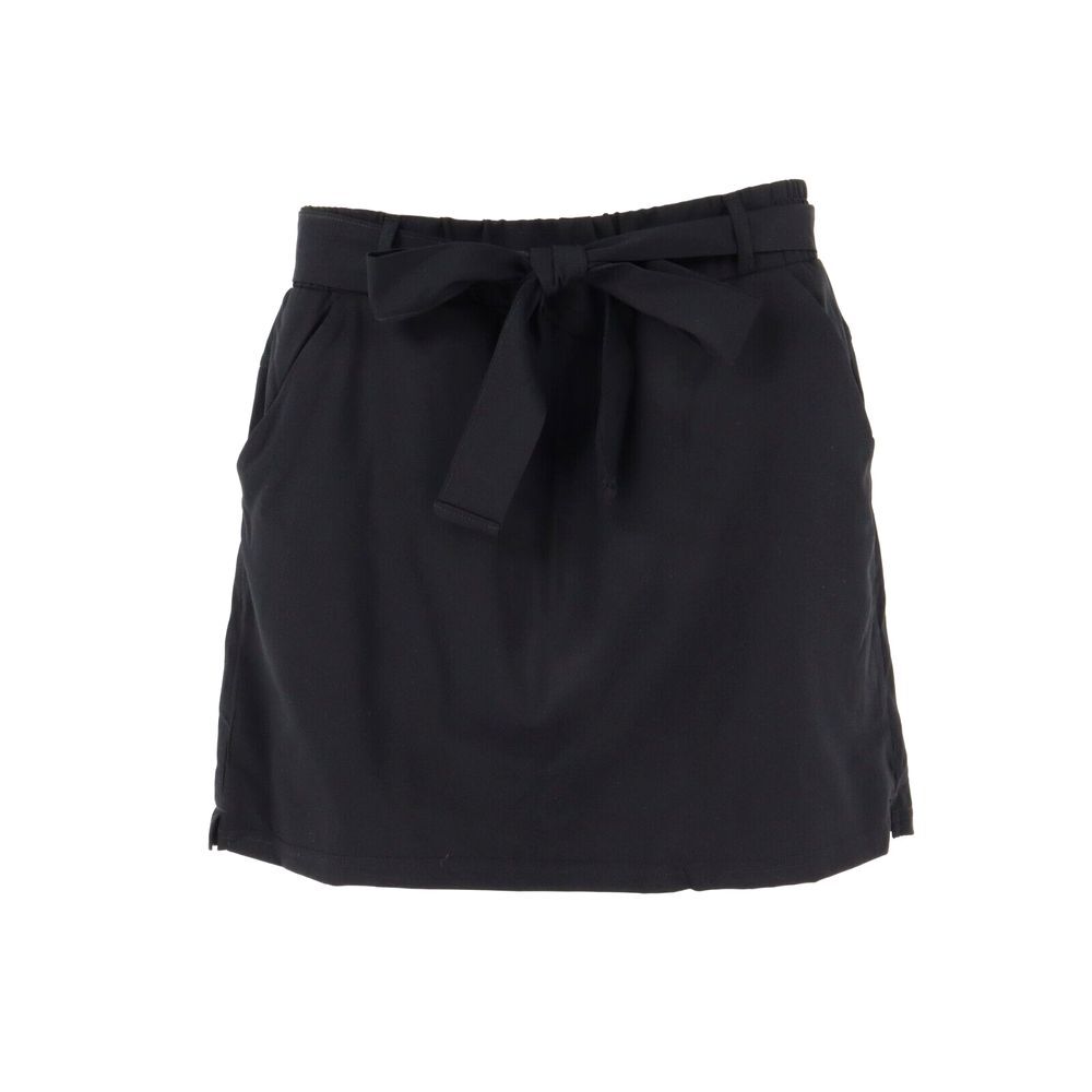 St. John's Bay Skort Short Skirt Womens Size S Black Polyester Belted Pockets‎